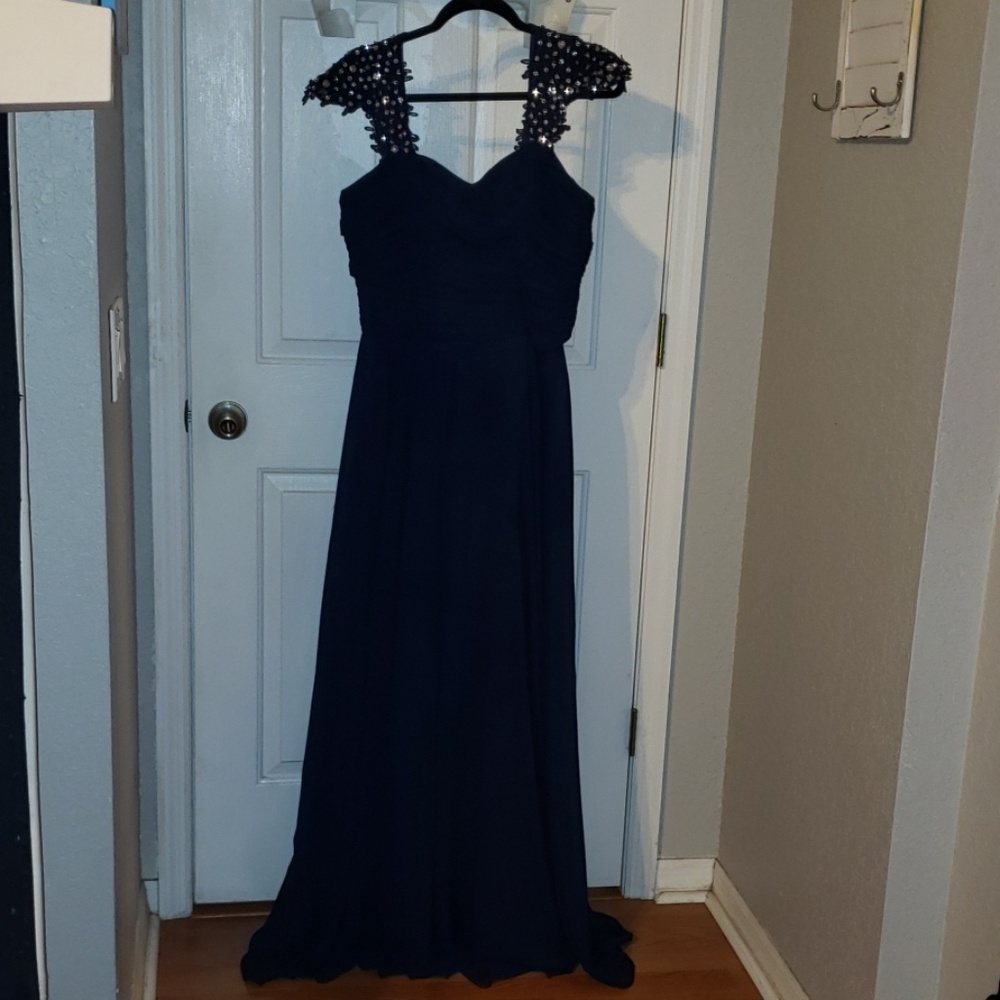 Floor length bridesmaid dress